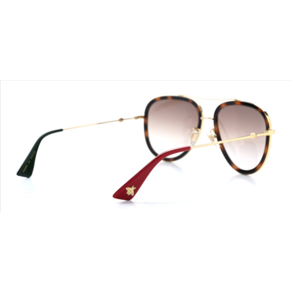 Gucci Acetate Aviator Sunglasses Tortoise MSRP $499 - Picture 2 of 10
